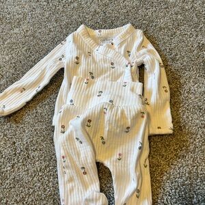 Carter's Ribbed Floral Baby Footie